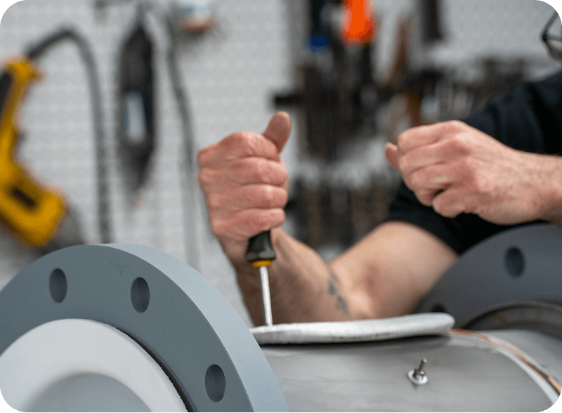 technician making repairs
